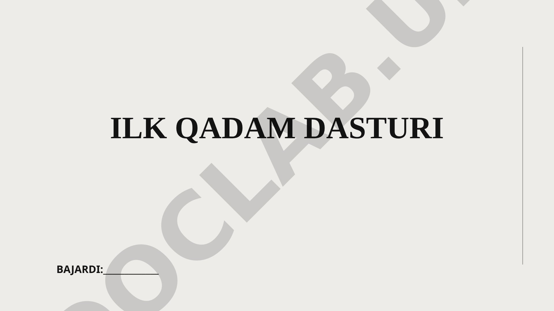 Maktabgacha ta'lim uchun 'Ilk qadam' davlat dasturi va uning maqsadlari haqida