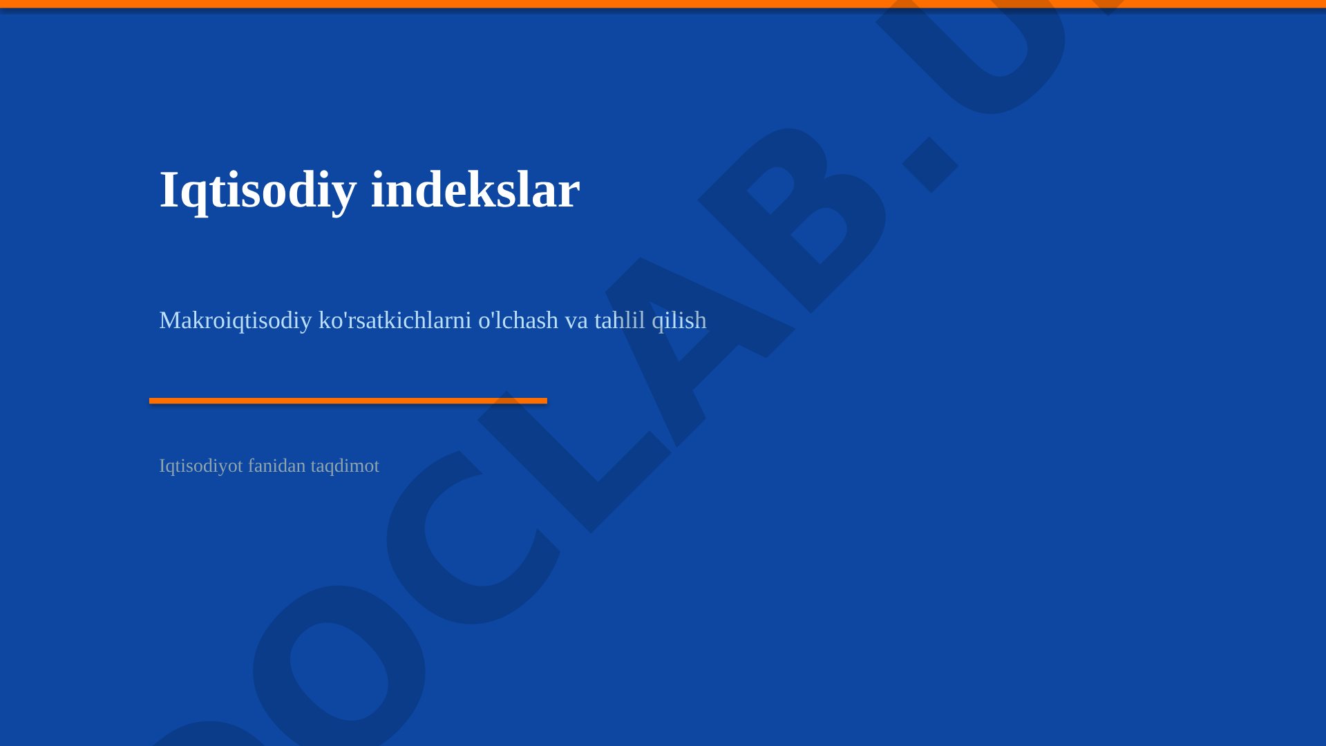 Iqtisodiy indekslar, CPI, inflyatsiya, ishsizlik va O'zbekiston ko'rsatkichlari haqida