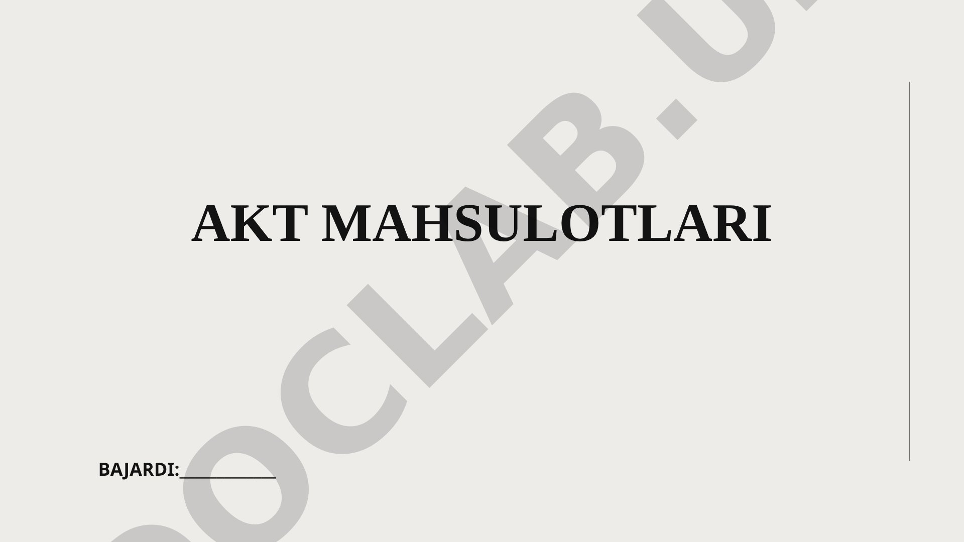 AKT mahsulotlari tushunchasi va turlari haqida