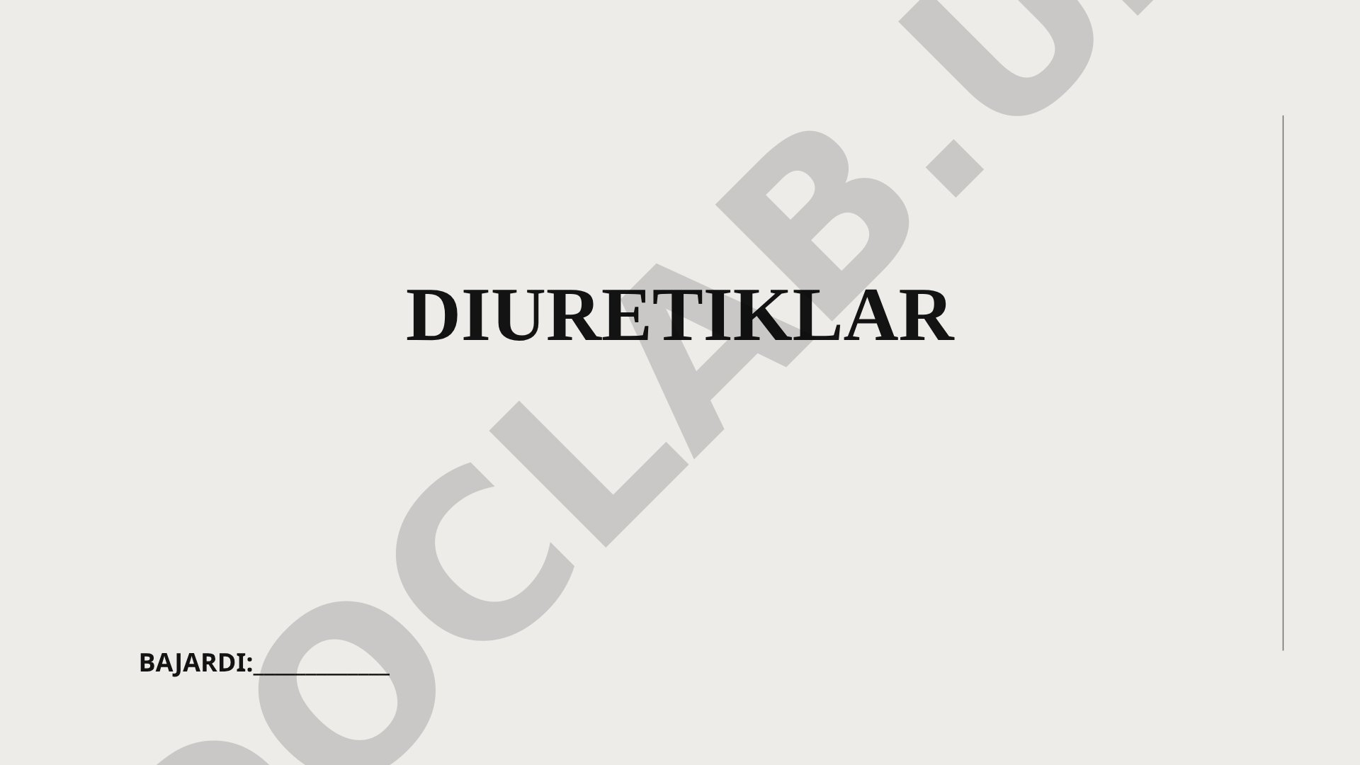 Diuretiklar siydik haydovchi dori vositalari sifatida tushuntirilgan, turlari