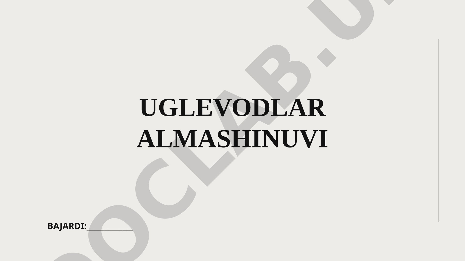 Uglevodlar almashinuvi metabolik jarayonlari, turlari va ahamiyati haqida taqdimot