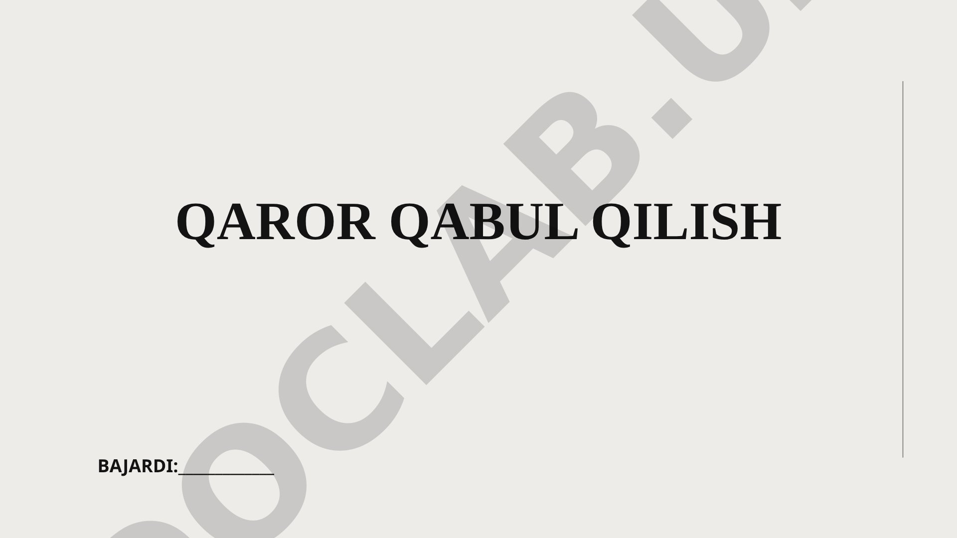 Qaror qabul qilish tushunchasi, jarayoni va amaliyotda qo'llanilishi bayon etilgan