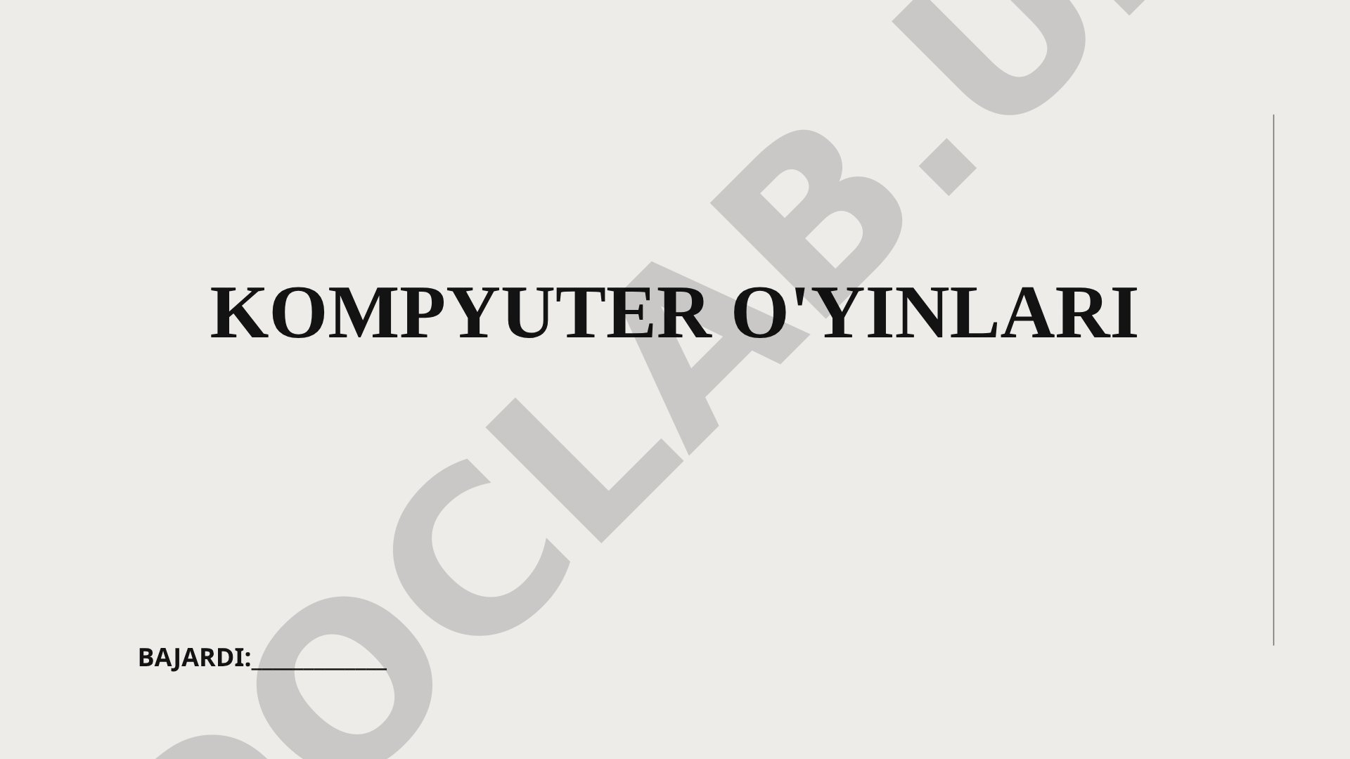 O'yin yaratish bosqichlari, o'yin dizayni va dvigatellar haqida tushuncha