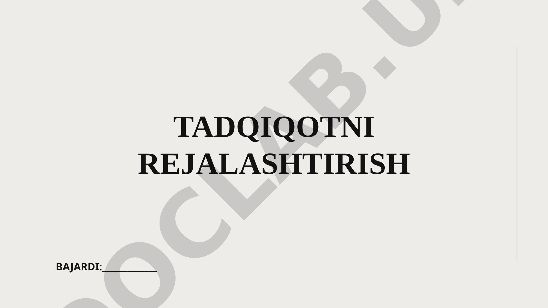 Tadqiqotni rejalashtirishning ahamiyati, bosqichlari va tadqiqot turlari yoritilgan