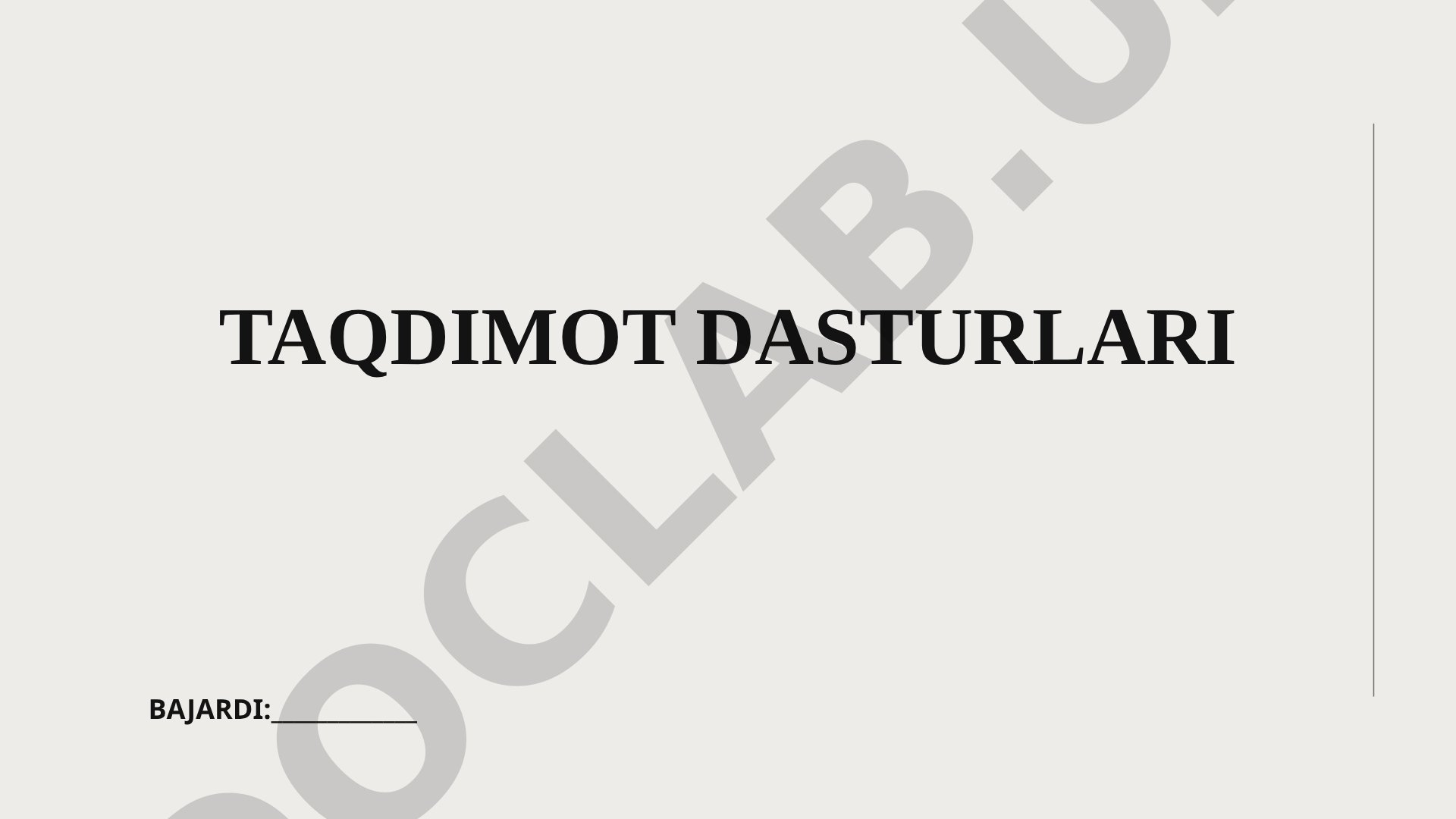 Slaydlar yaratish dasturlari va PowerPoint imkoniyatlari haqida