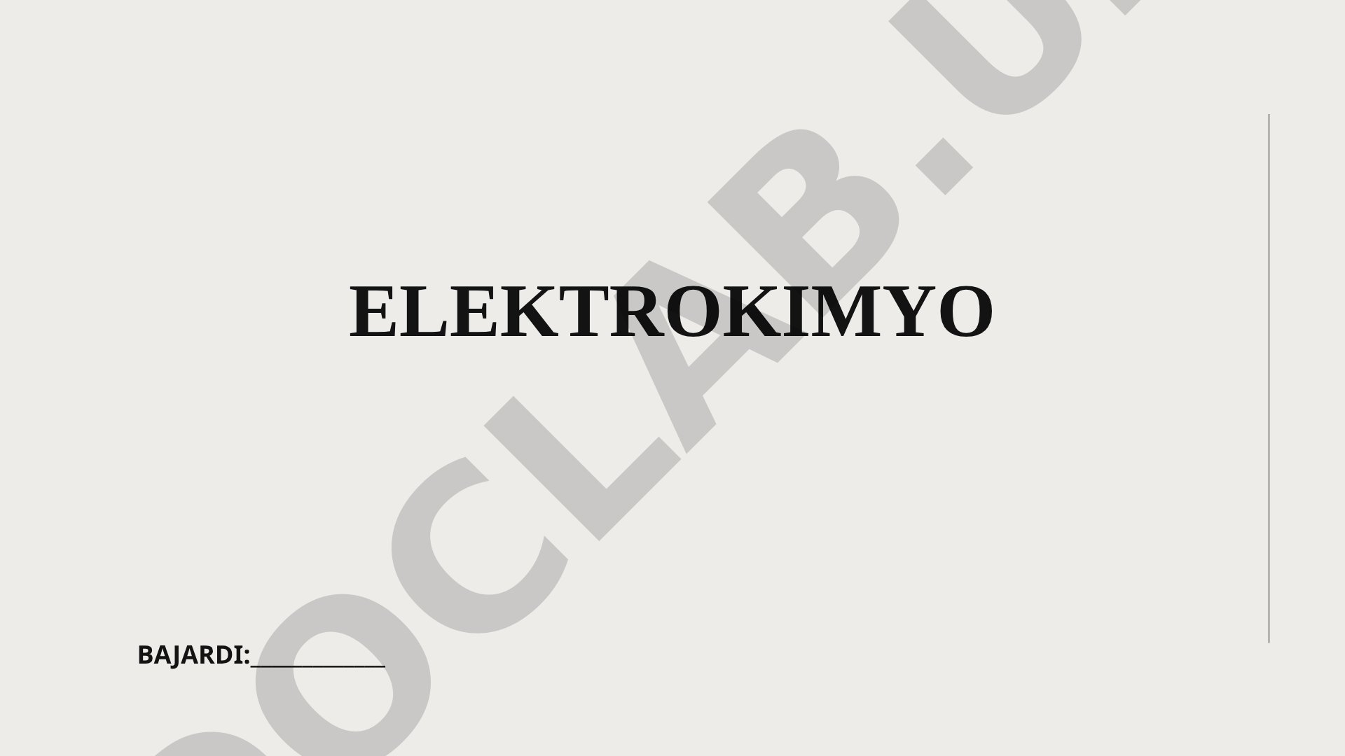 Elektrokimyo fanining asoslari, elektrolit eritmalar va ionlar harakati haqida