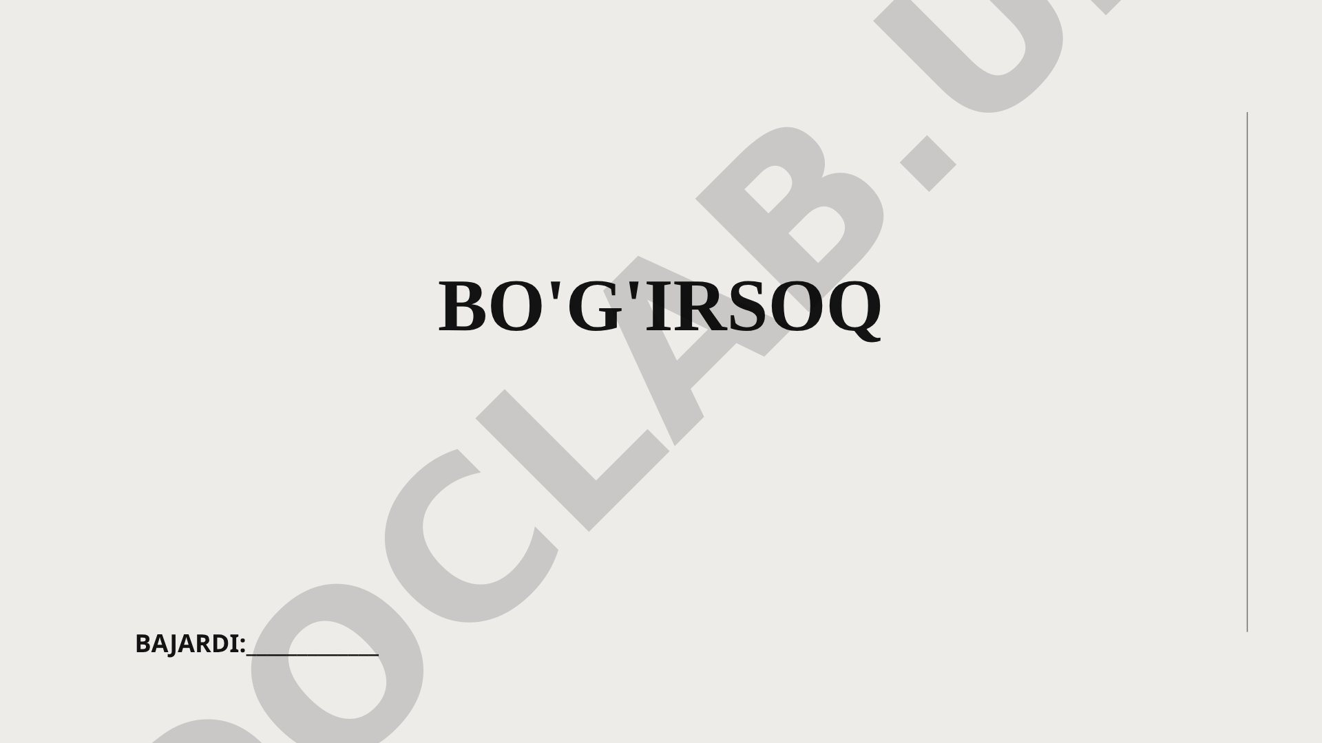 Bo'g'irsoq — o'zbek an'anaviy non mahsuloti, tushunchasi va turlari haqida taqdimot