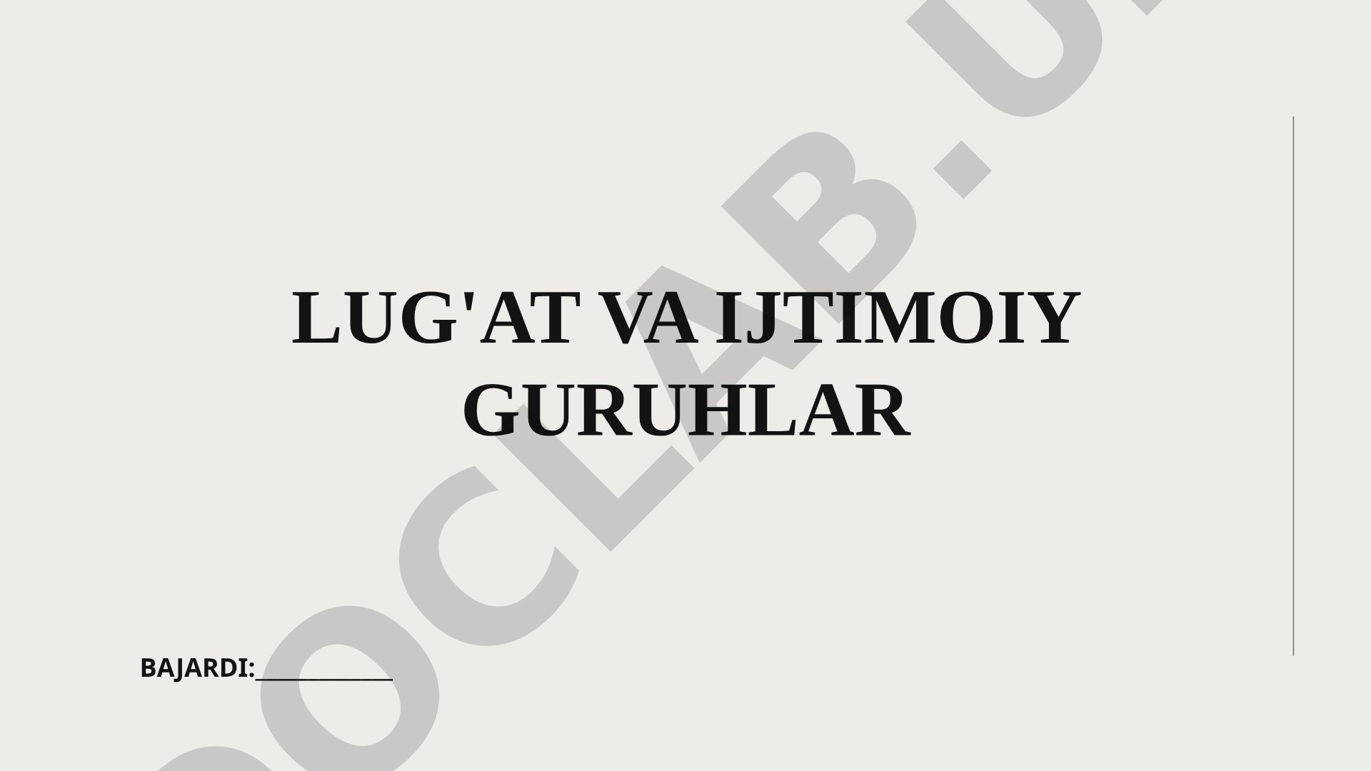 Lug'at va ijtimoiy guruhlar