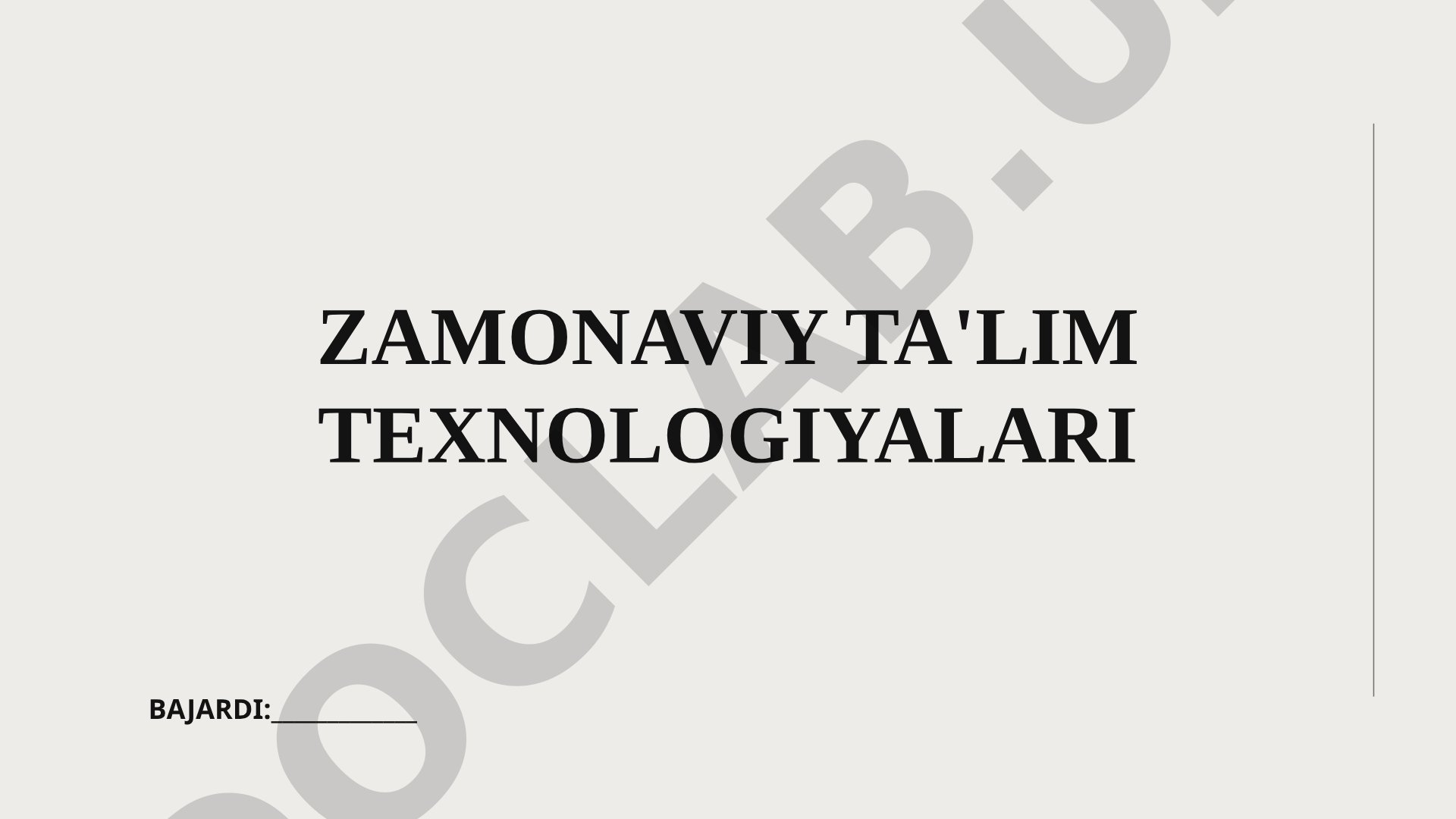 Ta'lim jarayonida zamonaviy texnologiyalarni qo'llash, raqamli ta'lim va amaliy mashqlar