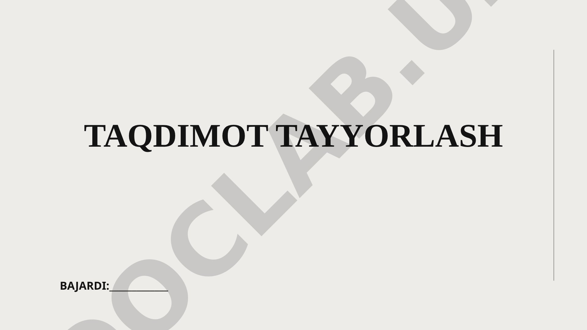 Taqdimot tayyorlash bo'yicha qo'llanma haqida ma'lumot