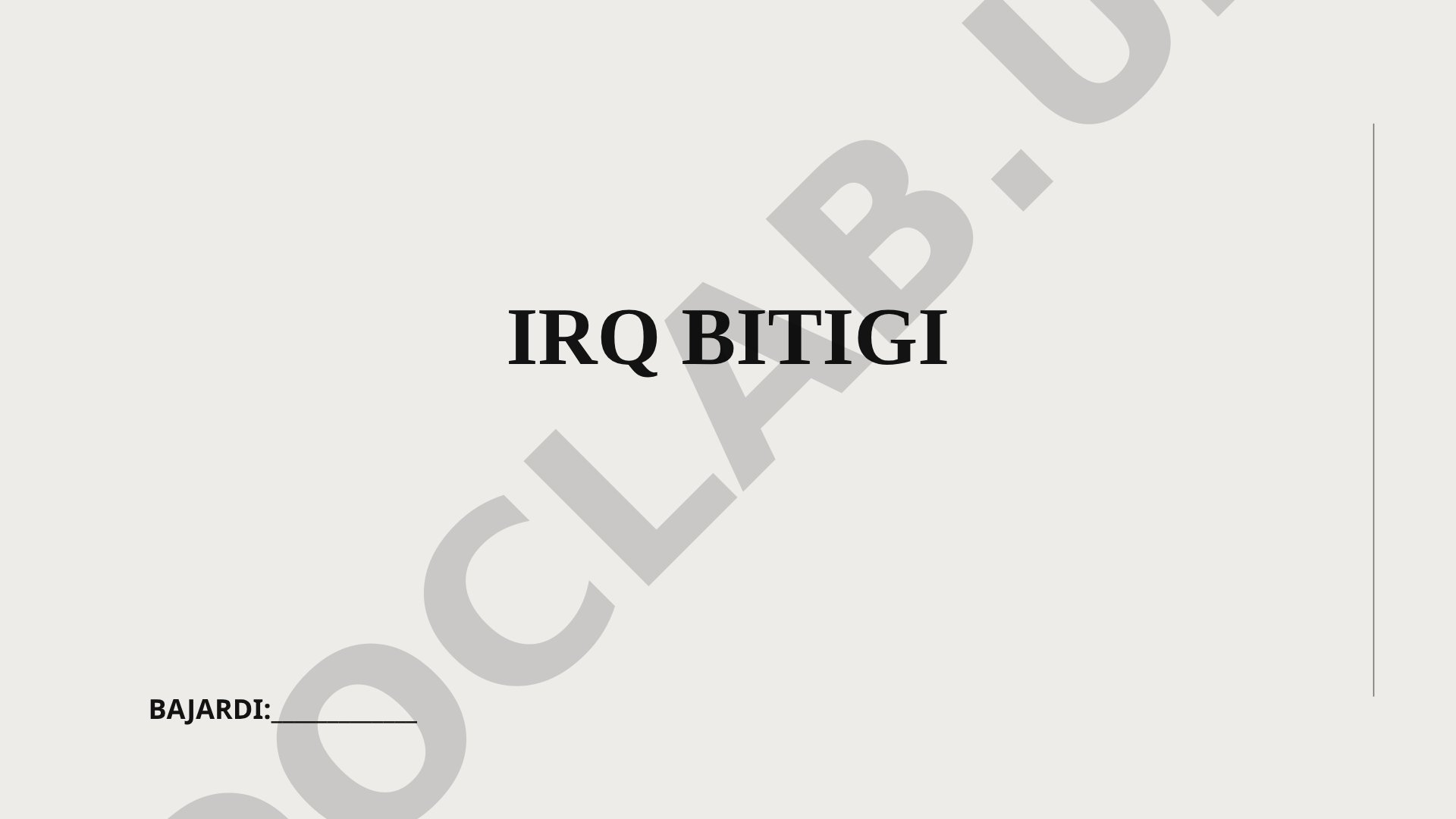 Irq bitigi tushunchasi va tarixiy ahamiyati