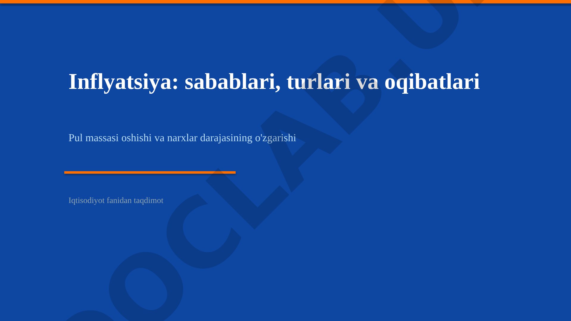 Inflyatsiya: sabablari, turlari va oqibatlari