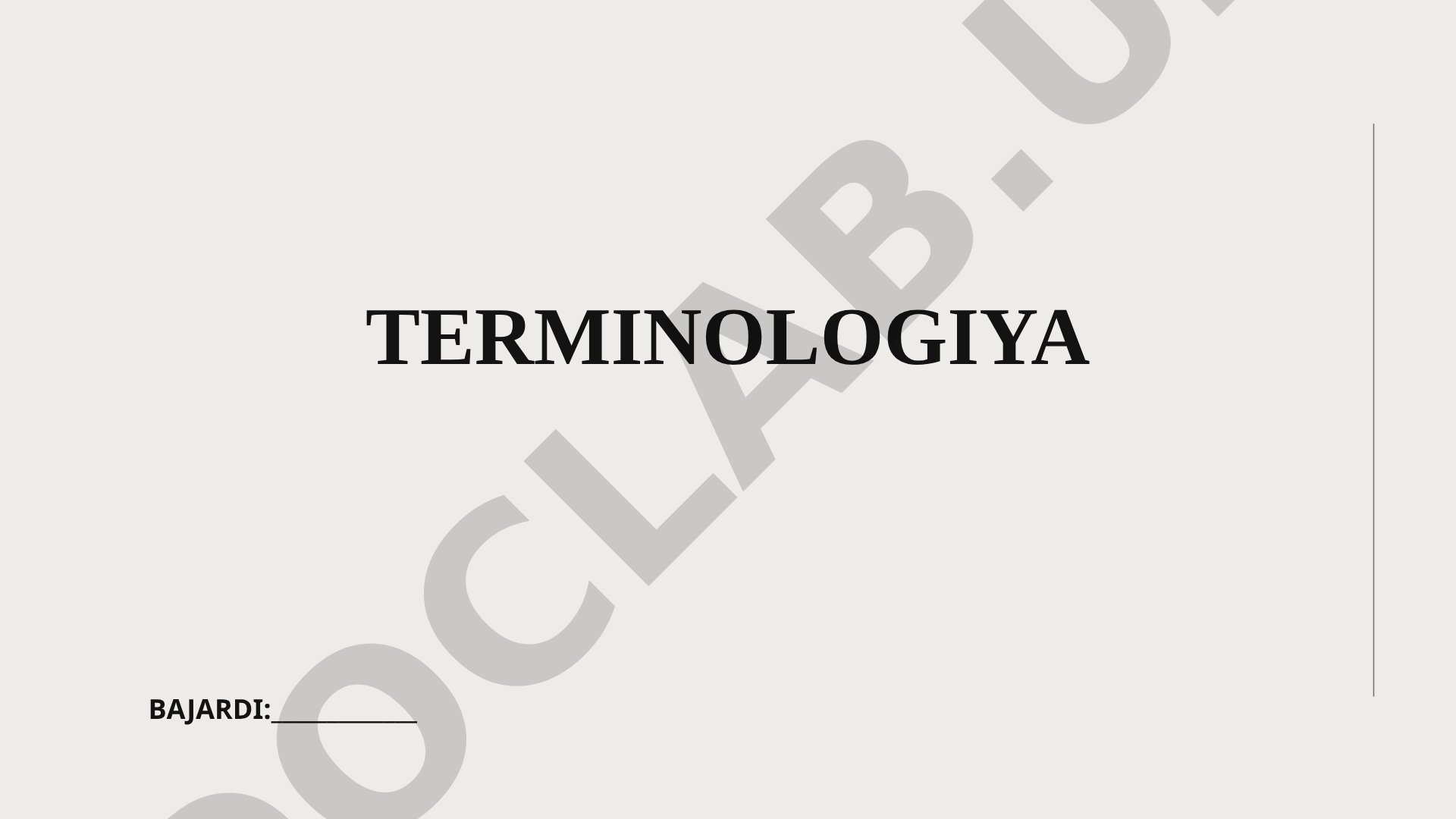 Termin tushunchasi, turlari va ahamiyati haqida