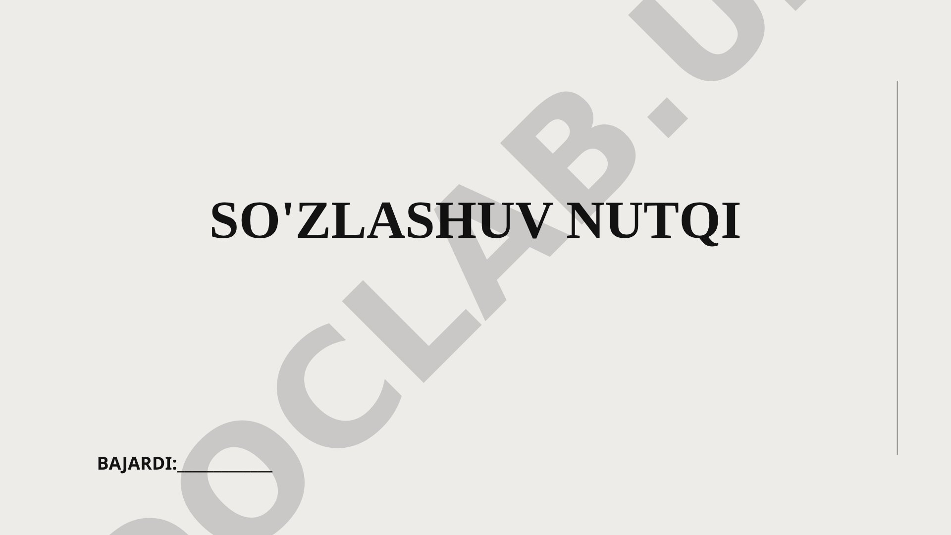 So'zlashuv nutqi uslubi va uning xususiyatlari haqida taqdimot