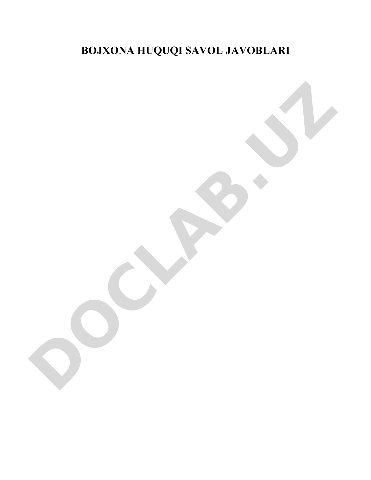 Bojxona huquqi savol javoblari