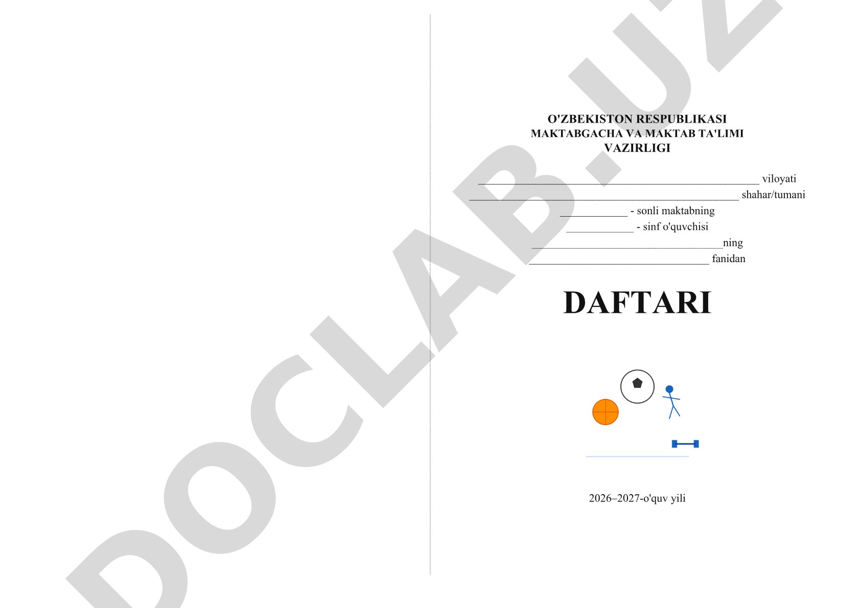Maktab o'quvchisi daftari