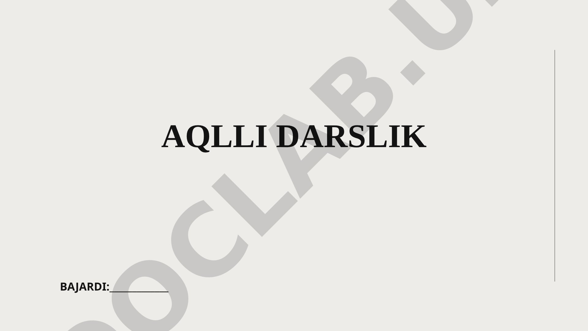 Aqlli darslik raqamli o'qitish vositasi sifatida tushunchasi va texnologiyasi yoritilgan