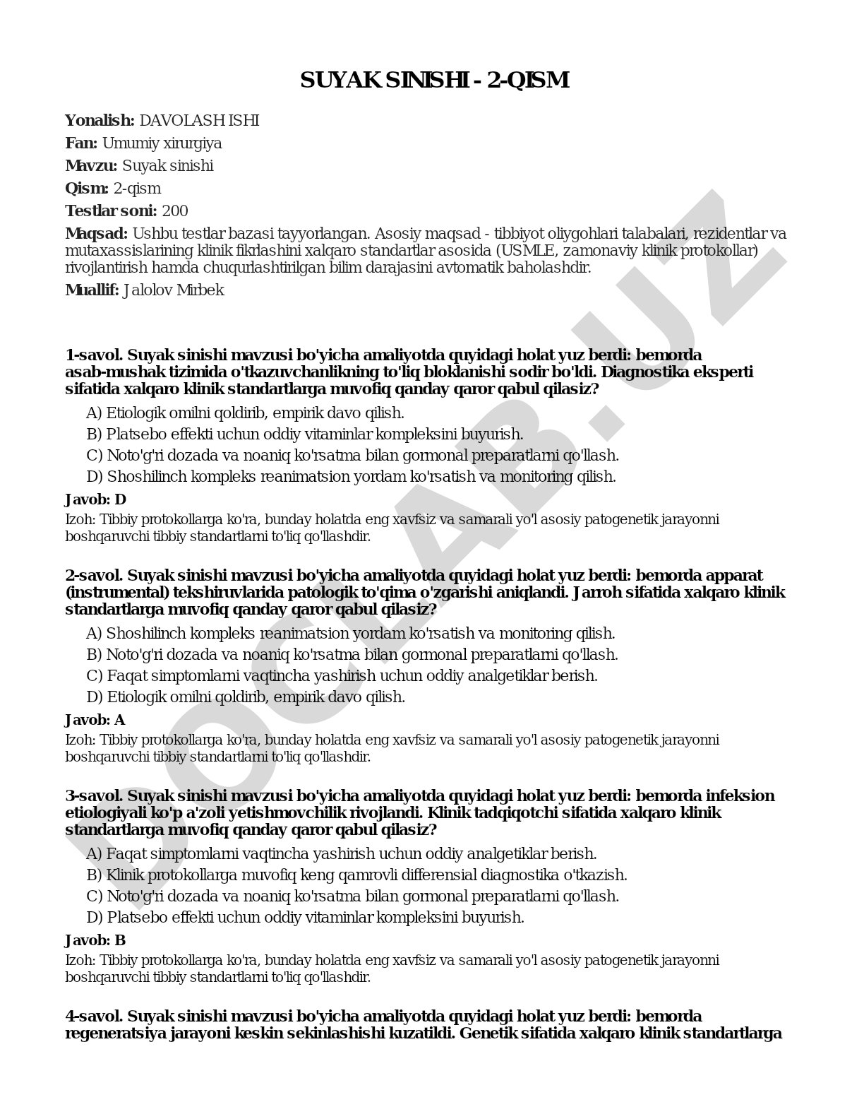 Suyak sinishi - 2-qism