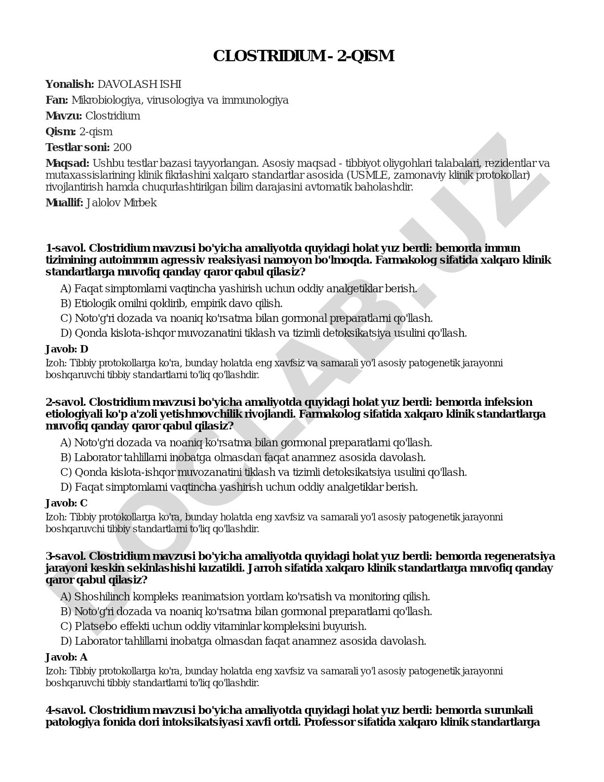 Clostridium - 2-qism