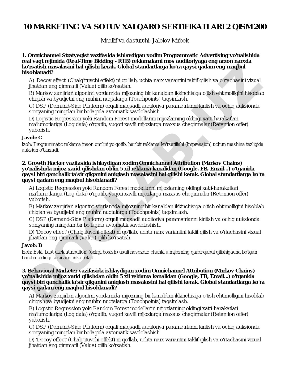 10 Marketing va sotuv xalqaro sertifikatlari 2 qism 200