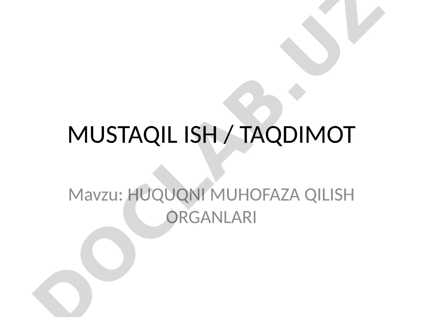 Huquqni muhofaza qilish organlari