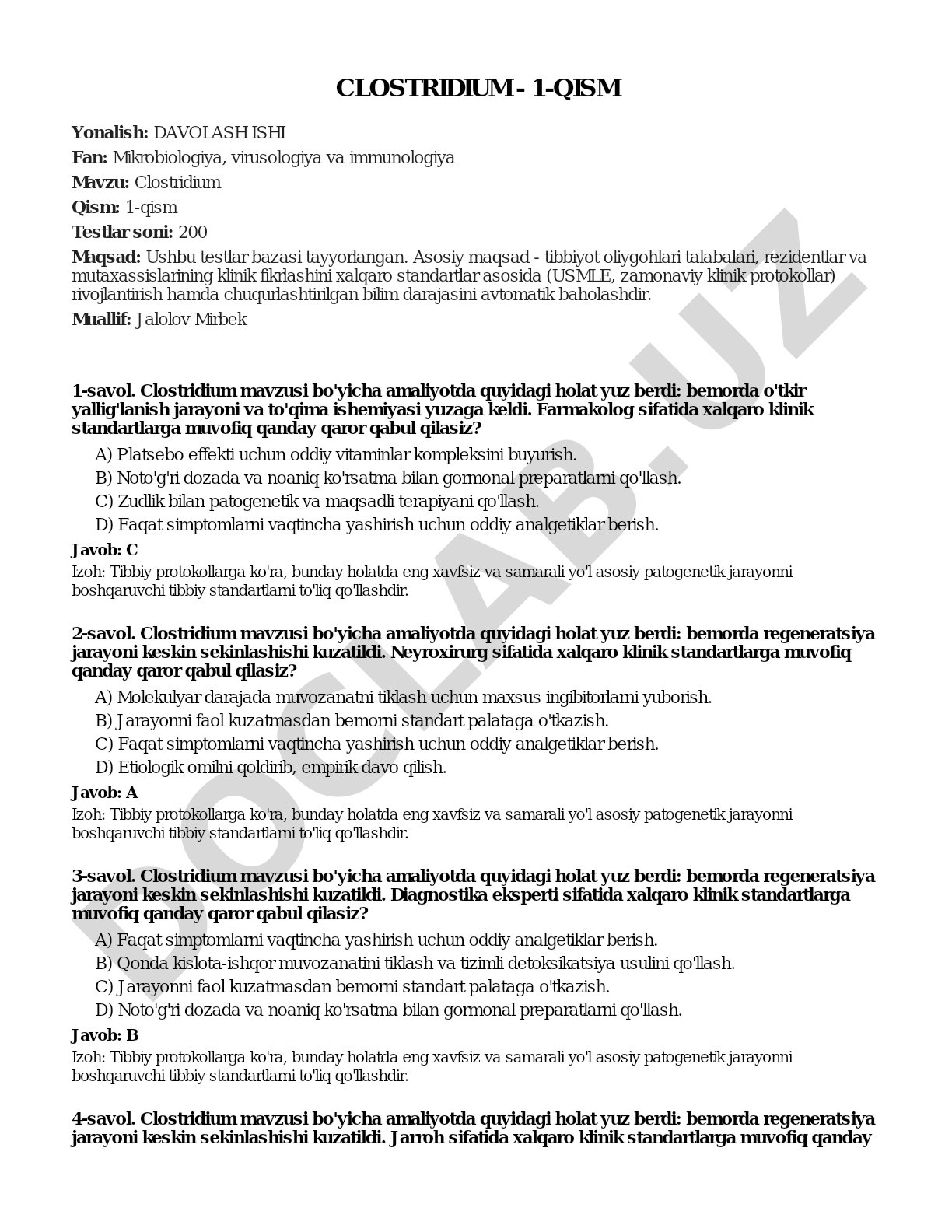Clostridium - 1-qism