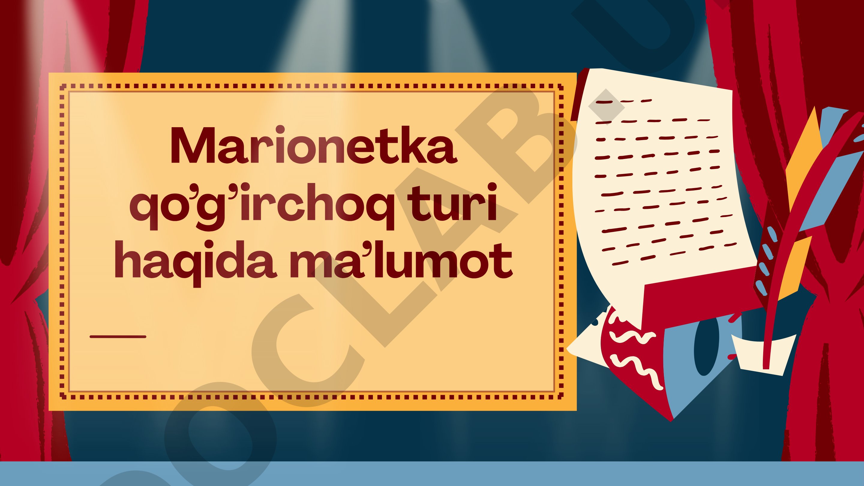 Marionetka qo’g’irchoq turi haqida ma’lumot