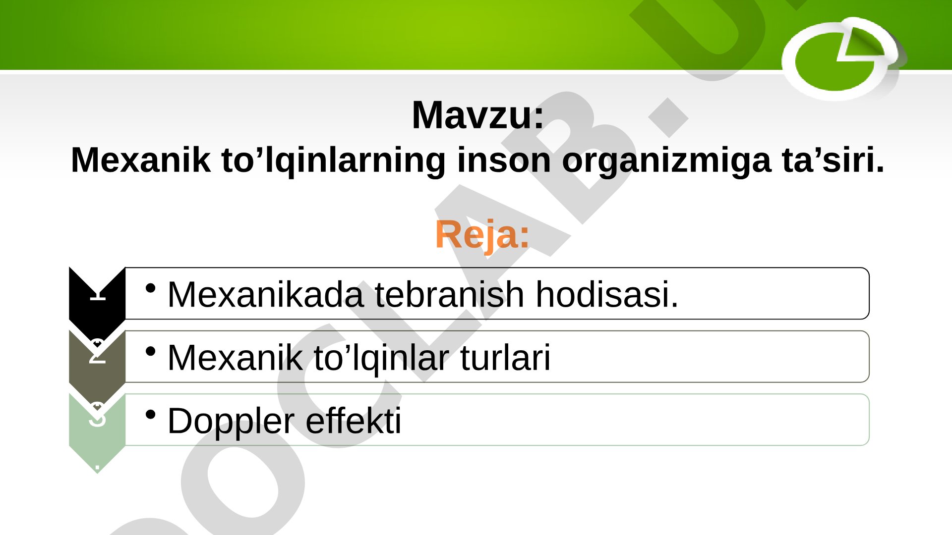 Mexanik to’lqinlarning inson organizmiga ta’siri