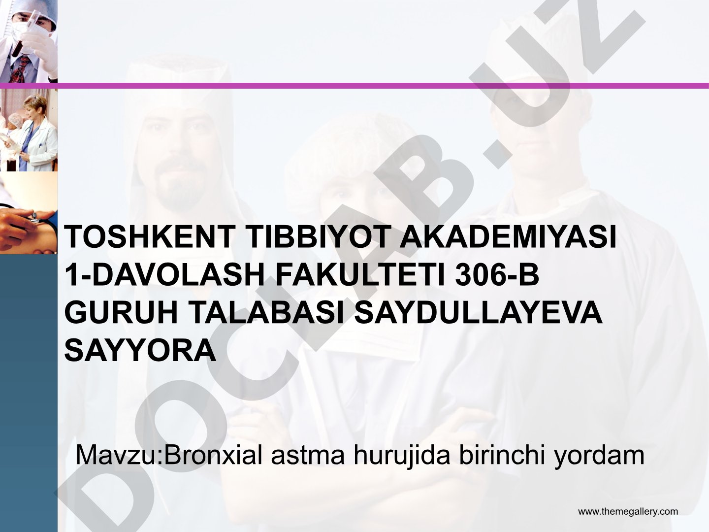 Bronxial astma hurujida birinchi yordam