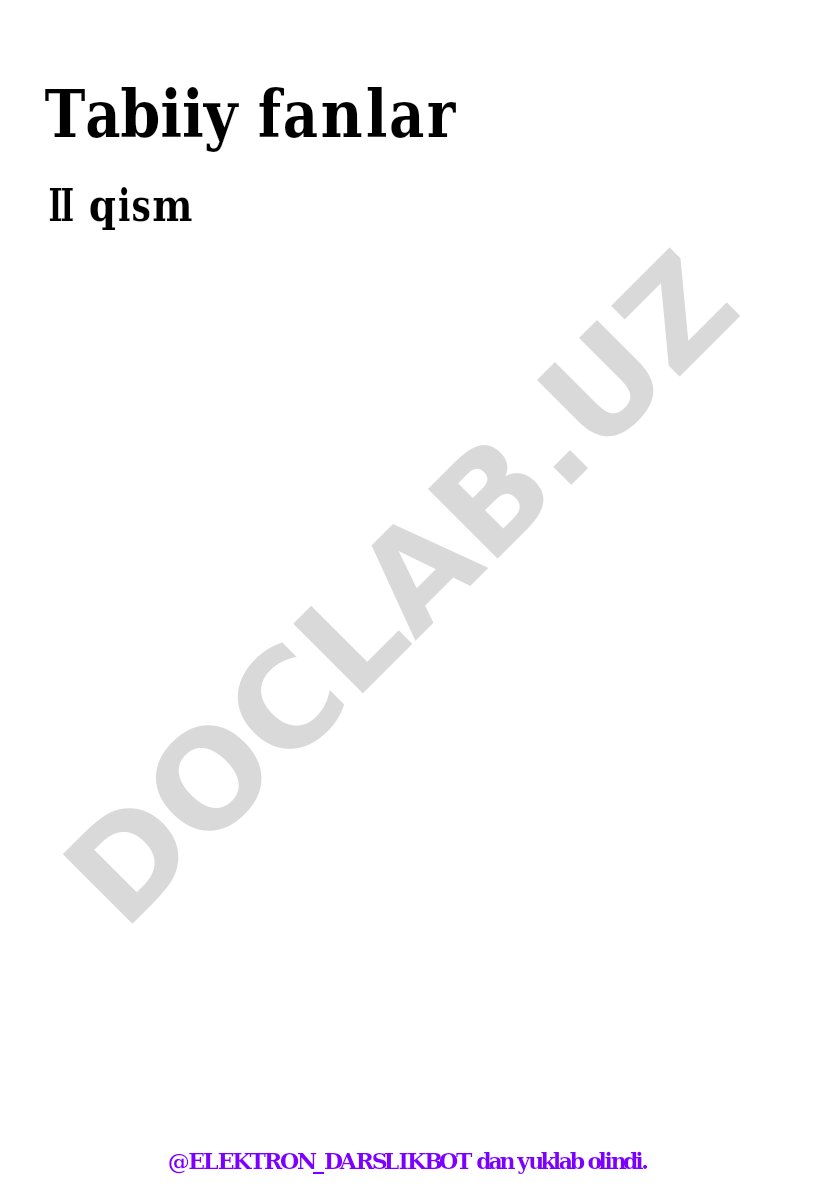 Tabiiy fanlar 3-sinf II qism
