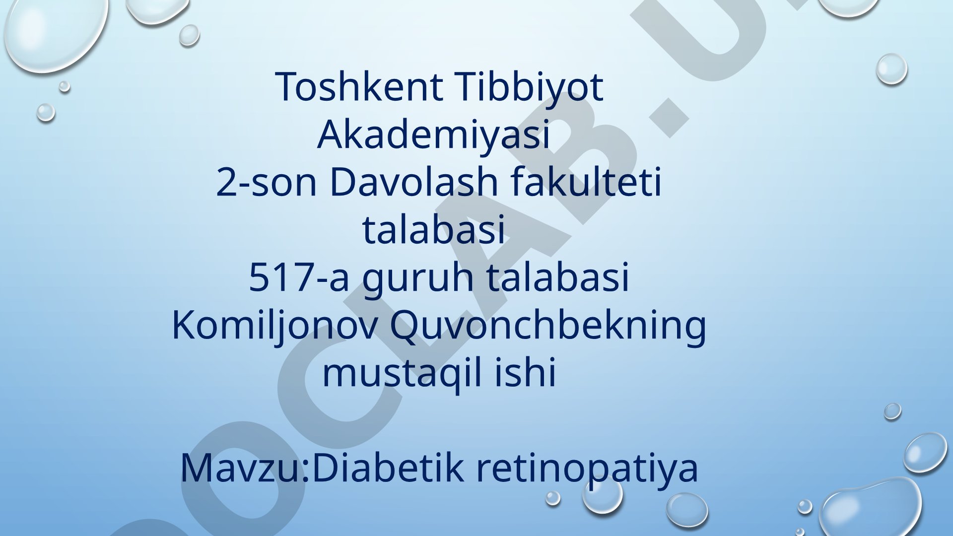Diabetik retinopatiya - diabet asorati, ko'z to'r pardasi shikastlanishi, etiologiyasi va