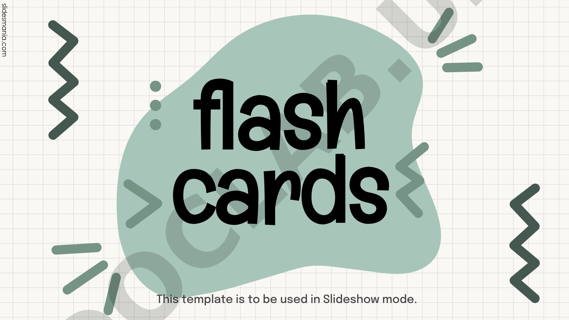 A flash cards template for creating interactive questions in slideshow mode