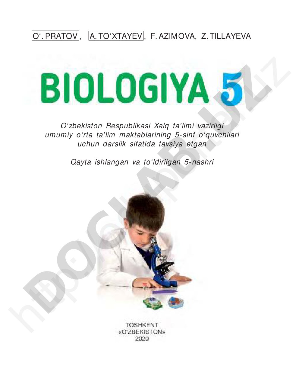 Umumiy o'rta ta'lim 5-sinf o'quvchilari uchun biologiya darsligi