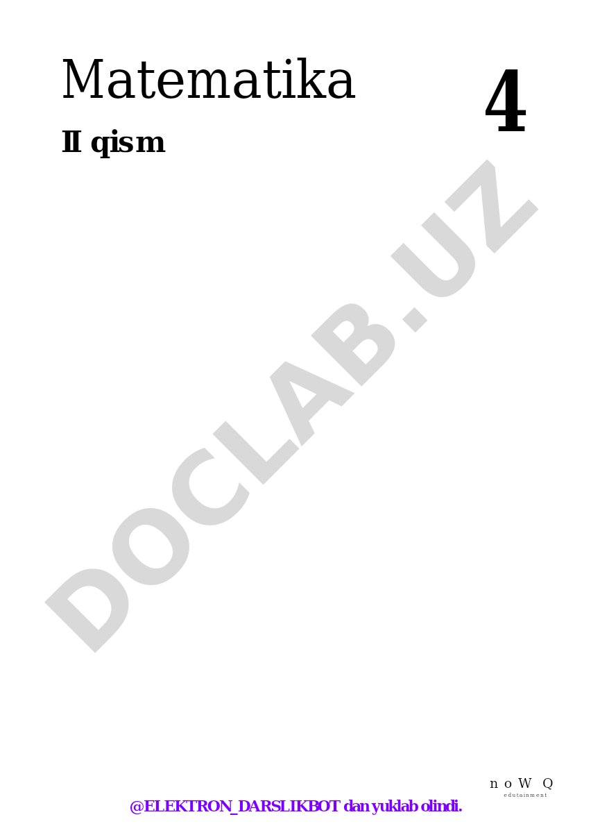 Matematika 4-sinf II qism