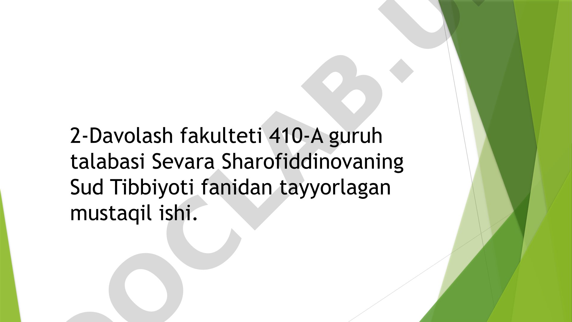 Biologik oʻlim sodir boʻlgandan keyin murdada 2xil oʻzgarishlar yuz beradi