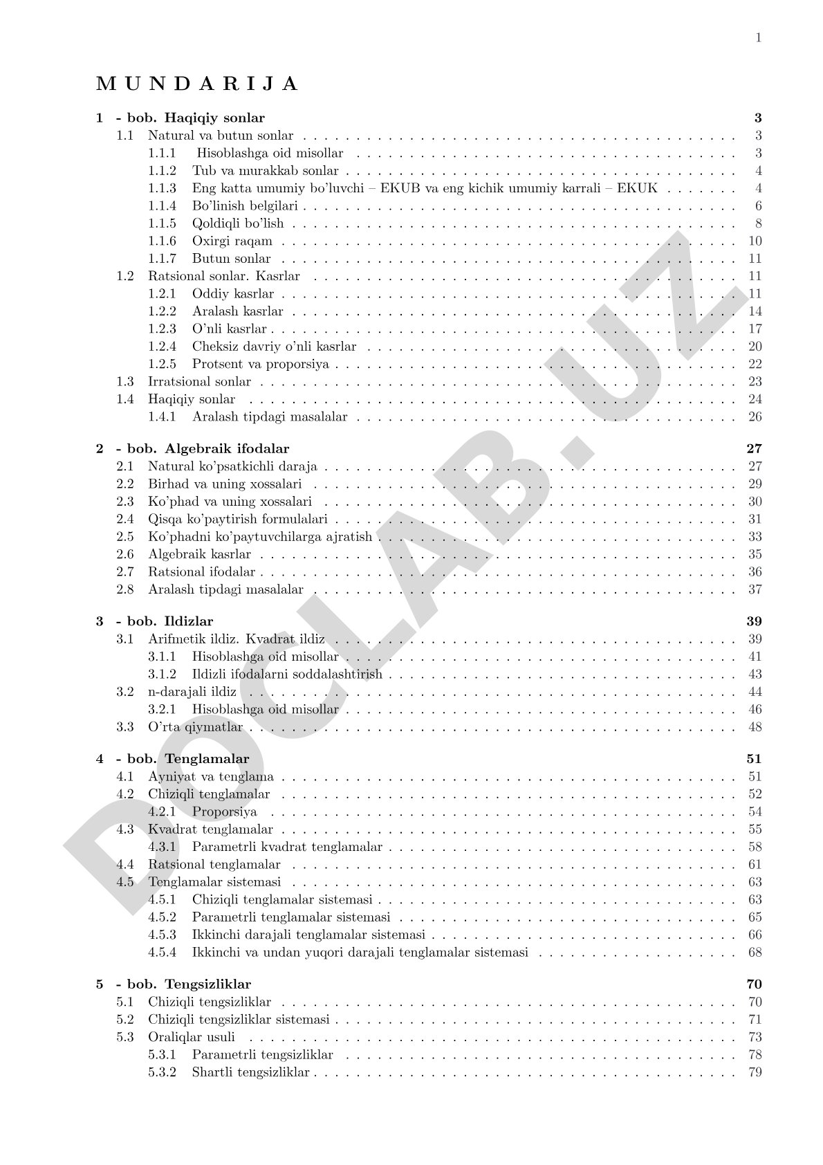 Haqiqiy sonlar haqida: natural, butun, ratsional sonlar, kasrlar, bo'linish belgilari