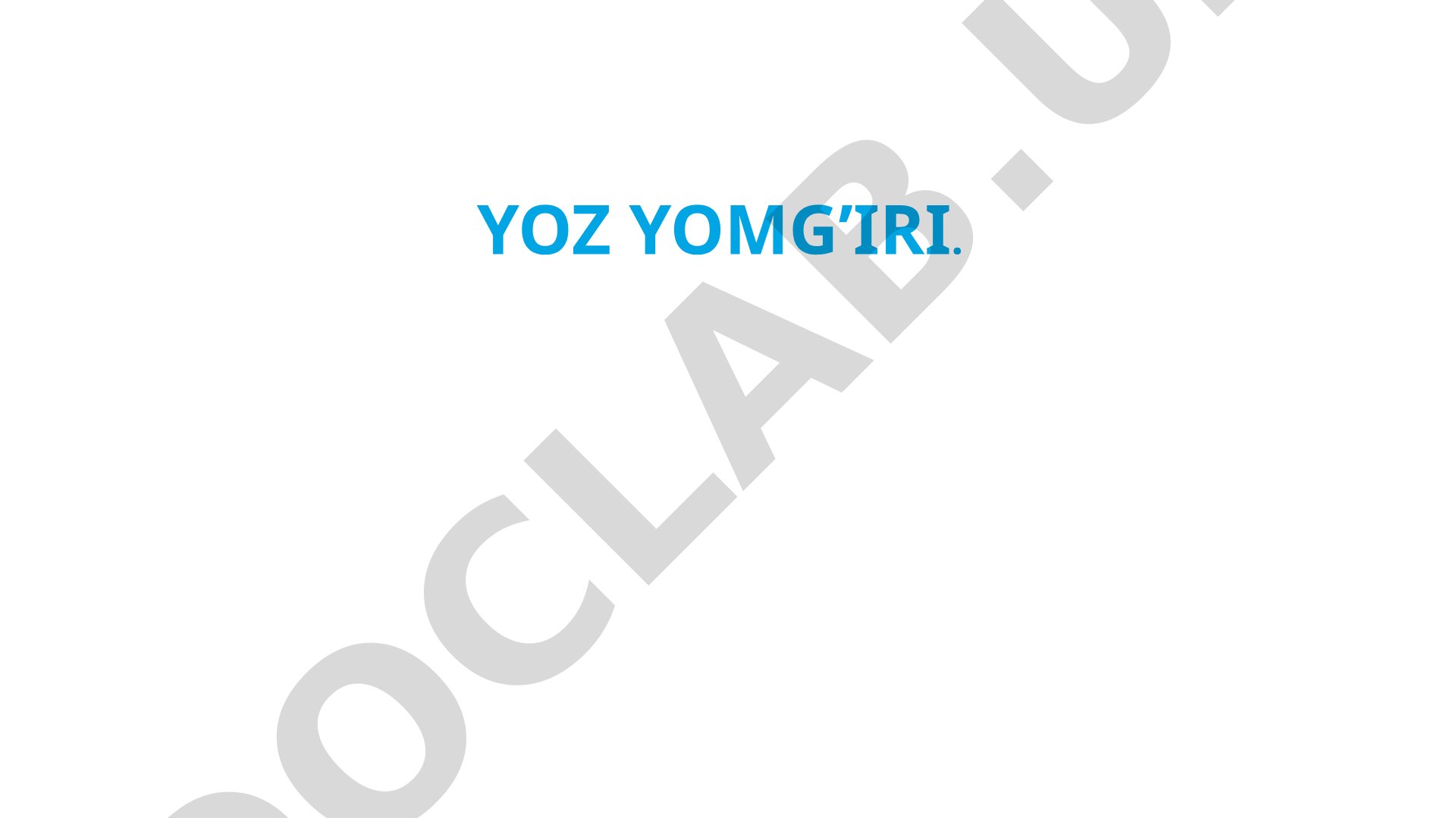 Oʻlmas Umarbekovning Yoz yomgʻiri qissasi tahlili
