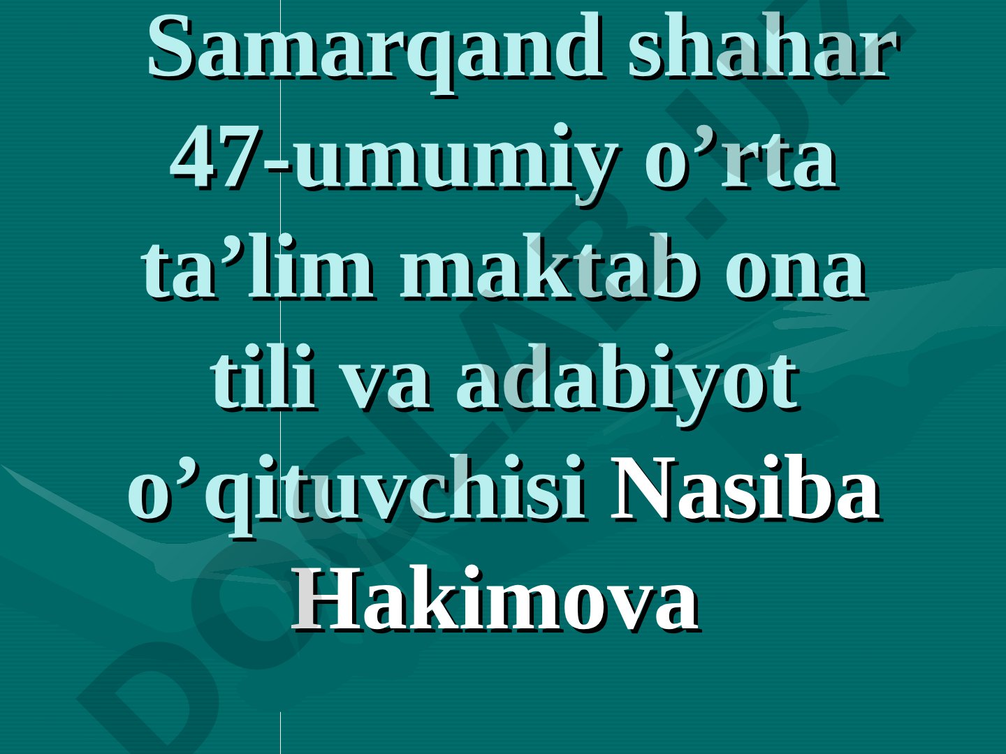 5-sinflarda O‘tkir Hoshimovning “Dunyoning ishlari” qissasini o‘qitish metodikasi