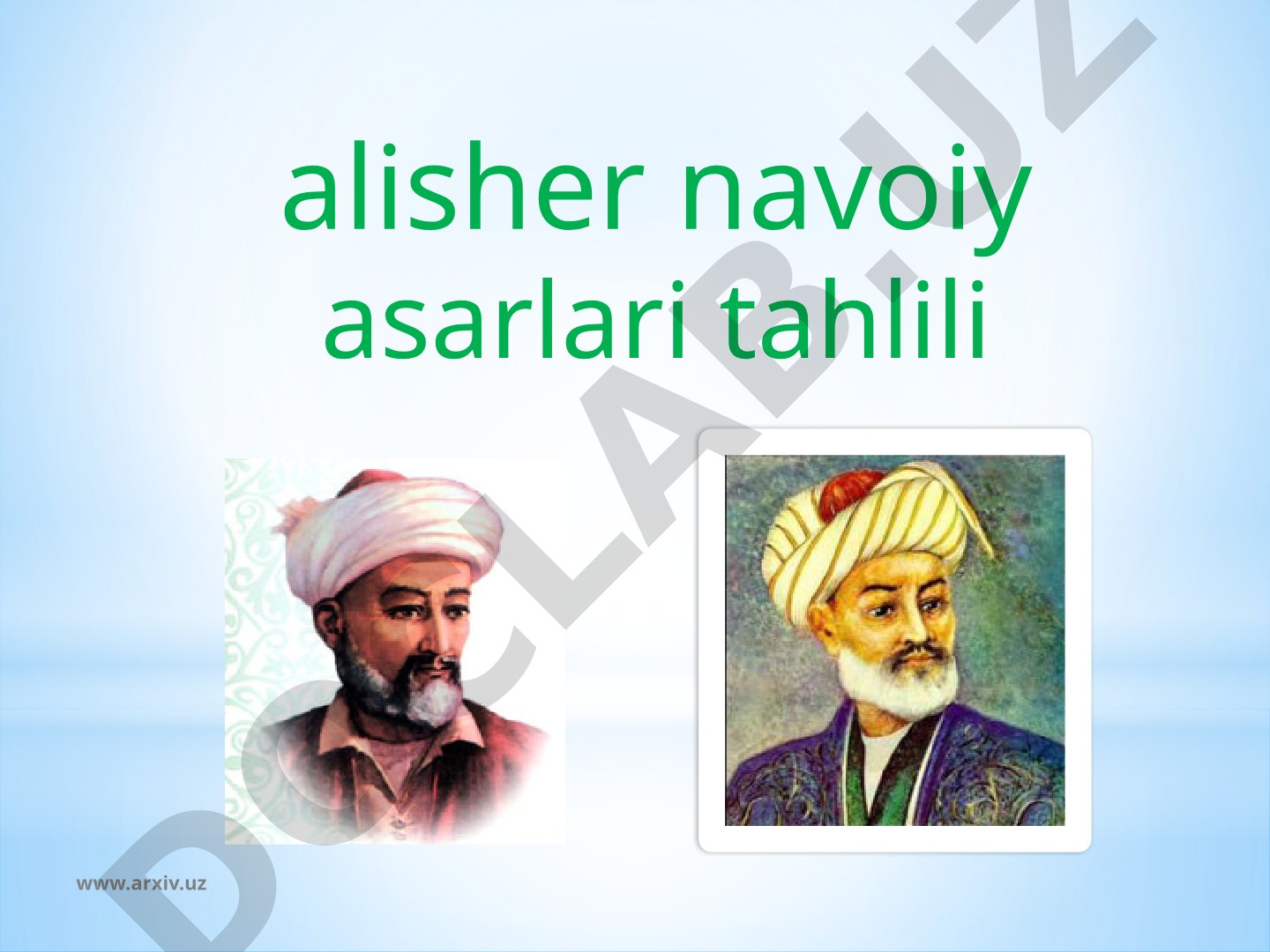 Alisher Navoiy asarlari tahlili