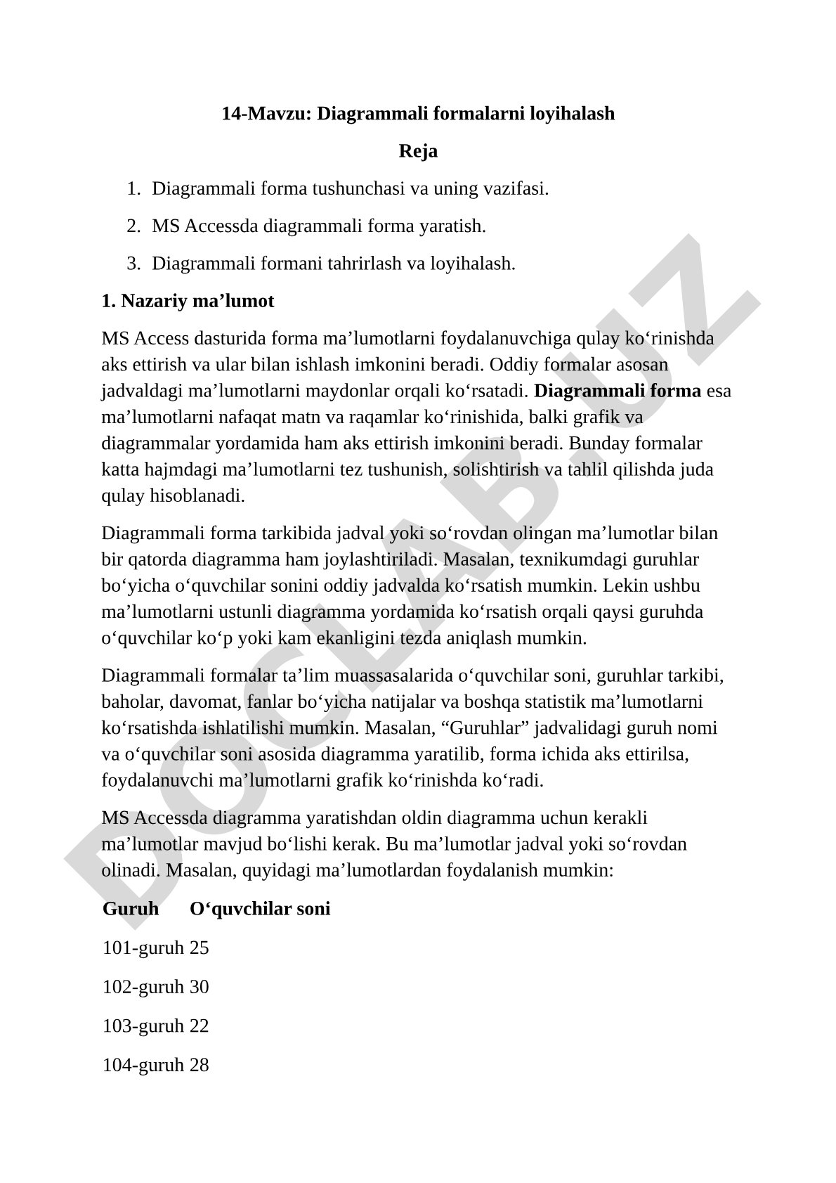 Diagrammali formalarni loyihalash