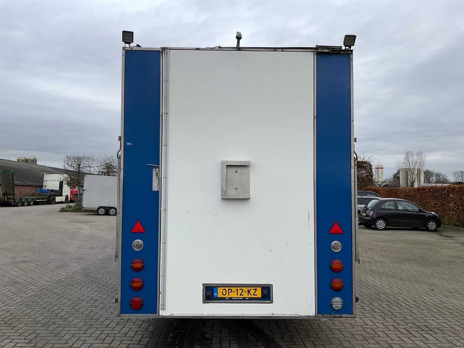 Ruysschaert SR16TP verkoopoplegger (1997) met Scania R400 trekker (2012), complete visverkoopcombinatie