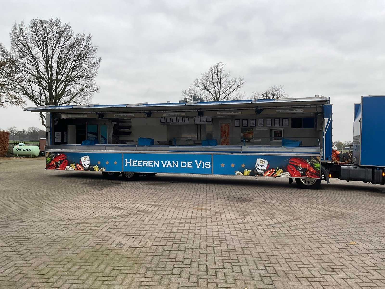 Ruysschaert SR16TP verkoopoplegger (1997) met Scania R400 trekker (2012), complete visverkoopcombinatie