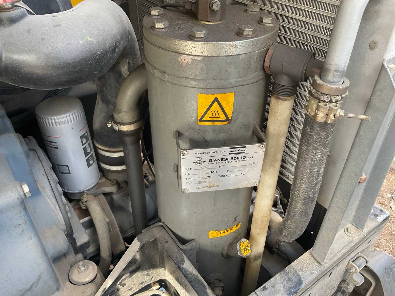 Mobiele luchtcompressor 11 bar inclusief slangen