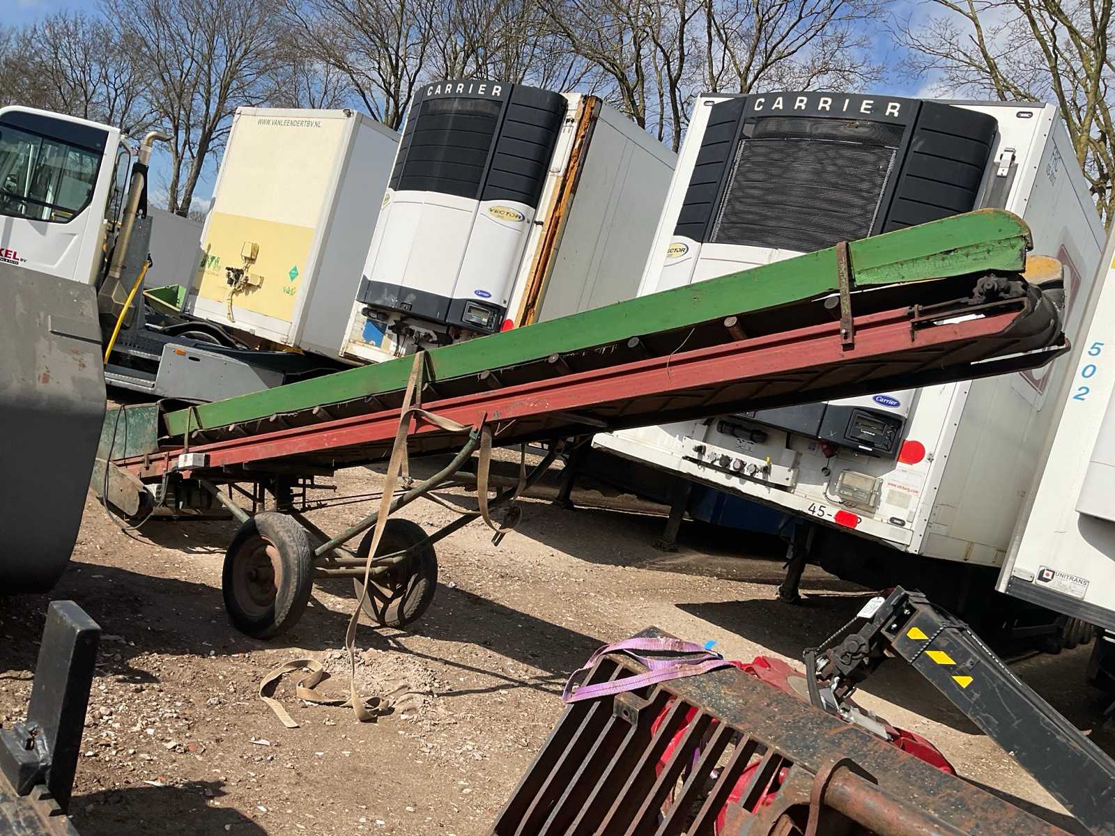 Mobiele transportband 6,30 m met 550 mm bandbreedte