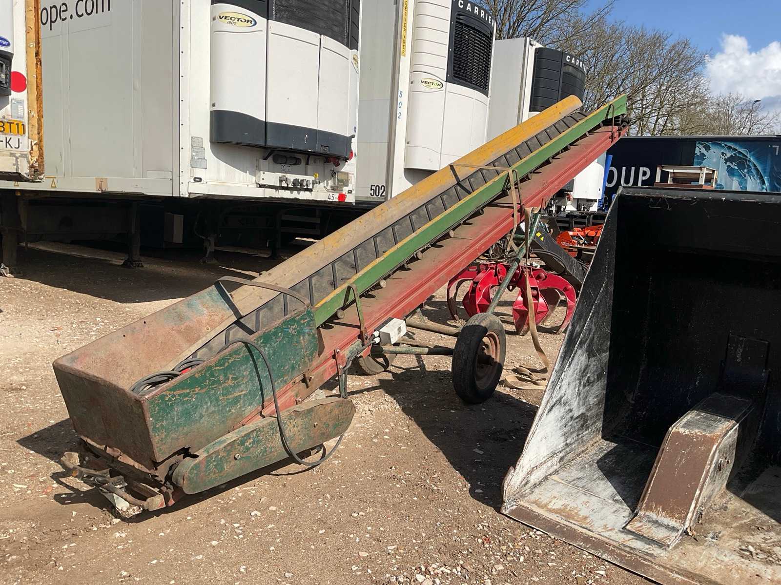 Mobiele transportband 6,30 m met 550 mm bandbreedte