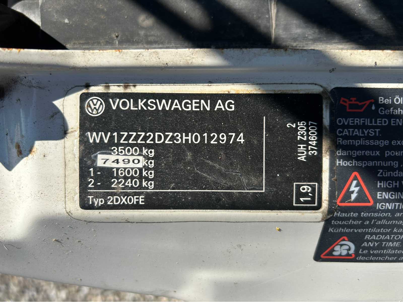 Volkswagen LT TDI 35 (2002) opleggertrekker bedrijfswagen
