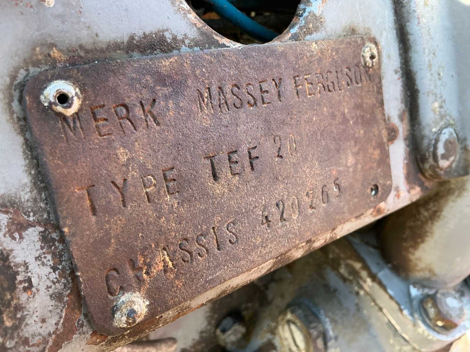 Massey Ferguson Tef 20 oldtimer tractor, 4-cilinder diesel
