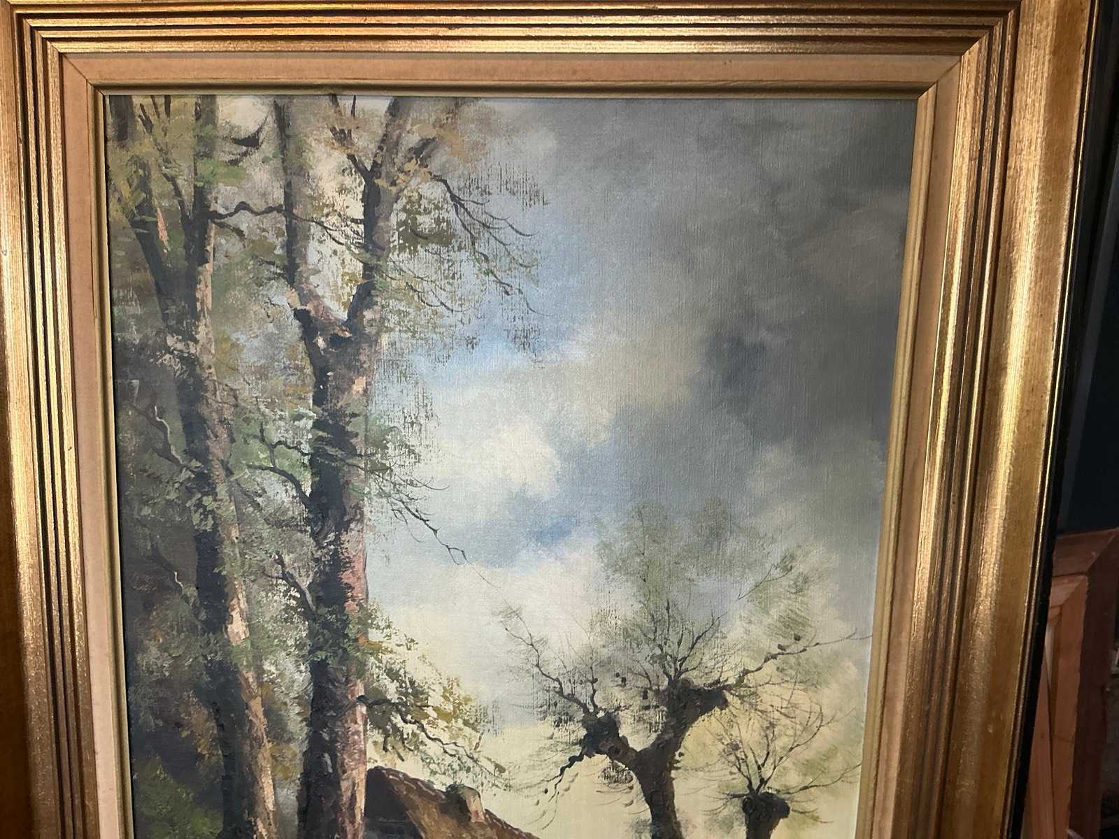Schilderij met lijst, 99 x 79 cm