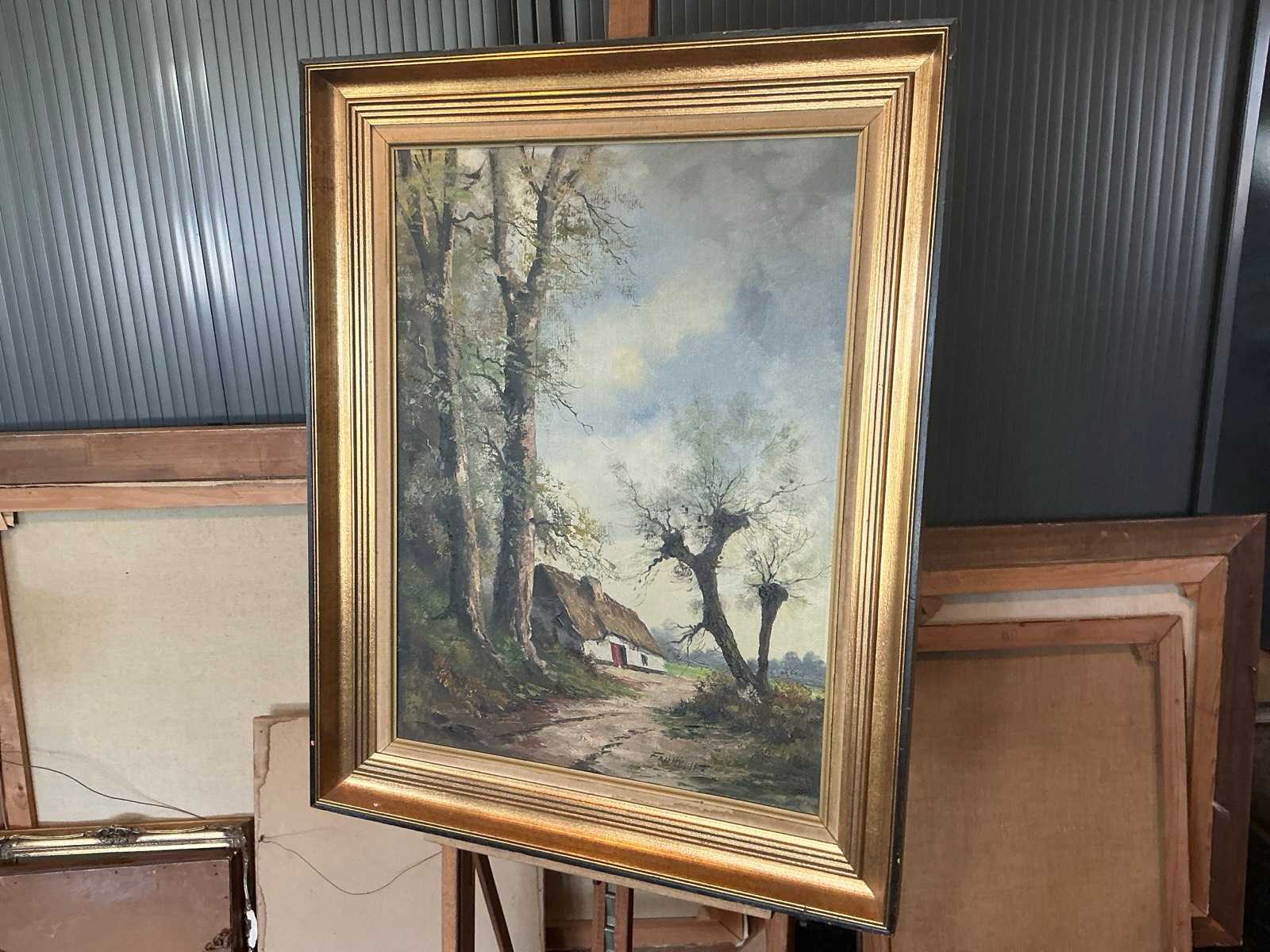 Schilderij met lijst, 99 x 79 cm