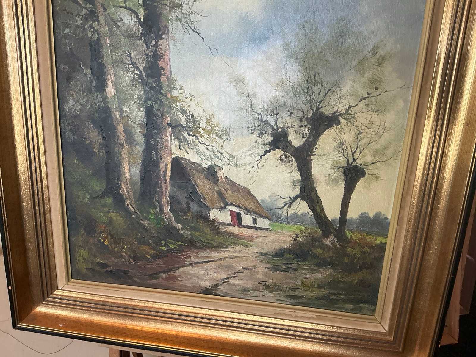 Schilderij met lijst, 99 x 79 cm